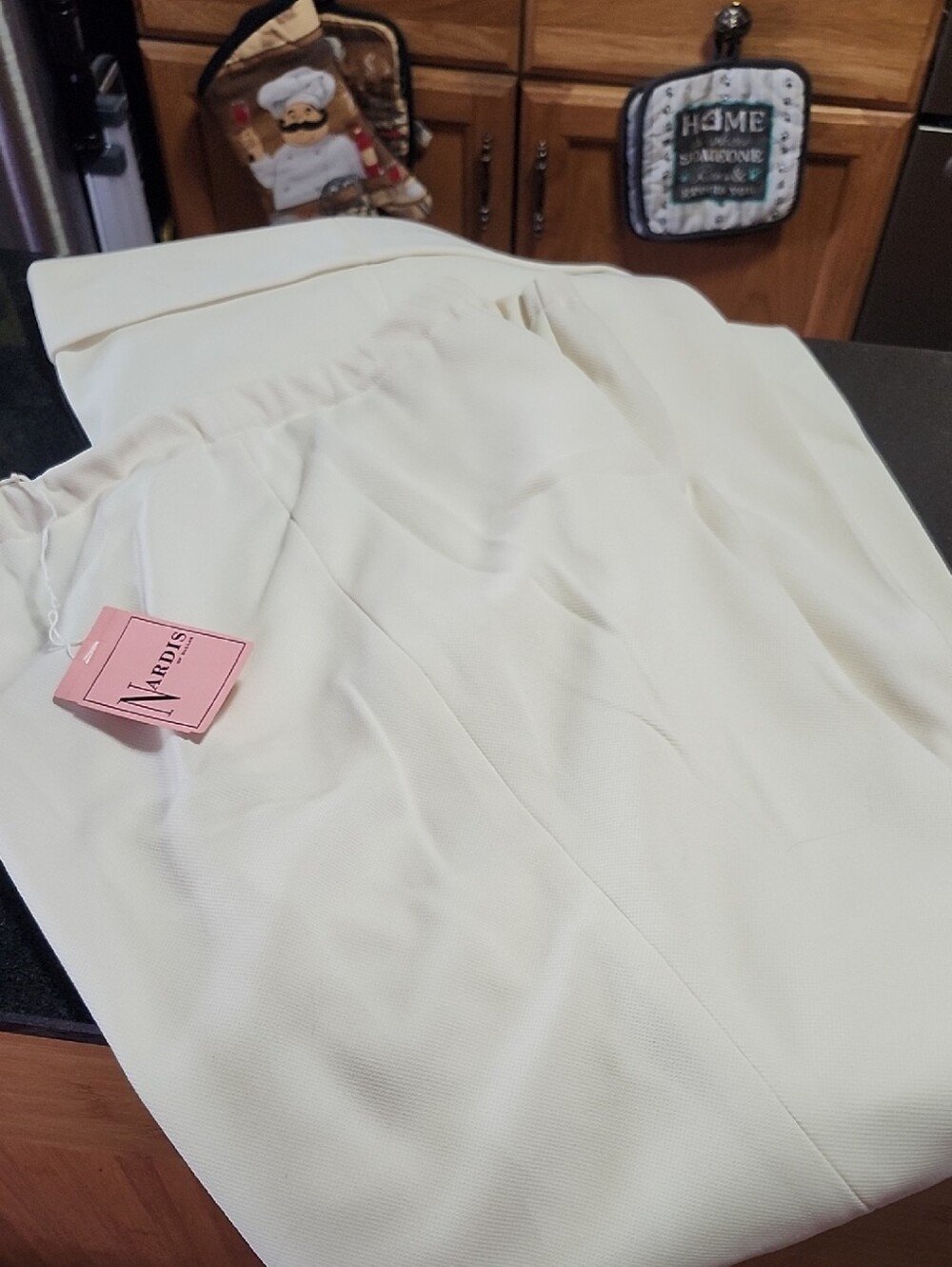 Womens Vintage 1960's NARDIS Of Dallas Cream Wide Leg Pull On Slacks with Tags!